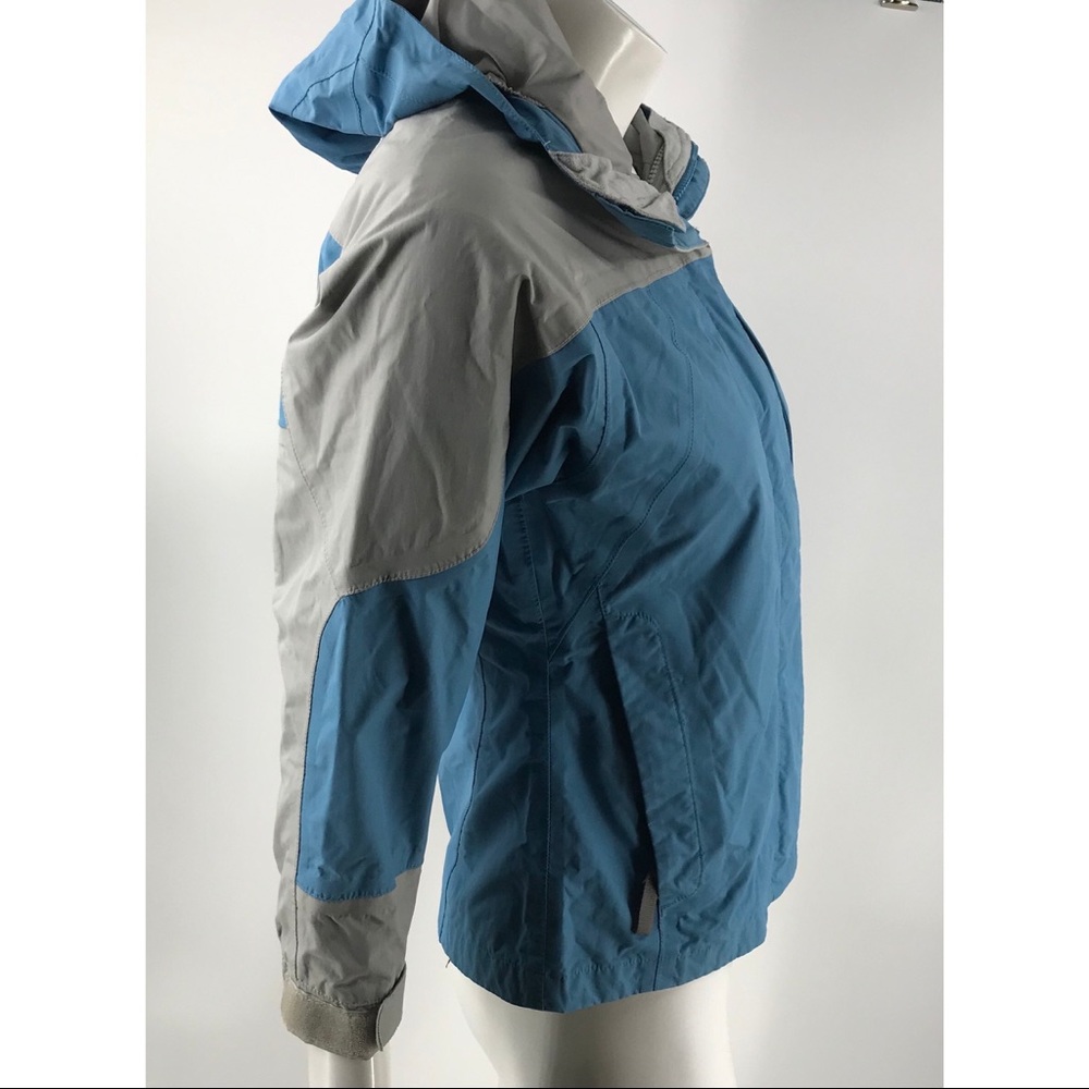 North Face HyVent Blue & Gray Girl’s Jacket - Picture 3 of 7